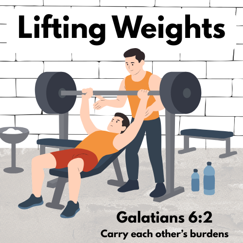 Galatians 6:2 - Carry Each Others Burdens Lesson / Sermon - Lifting Weights