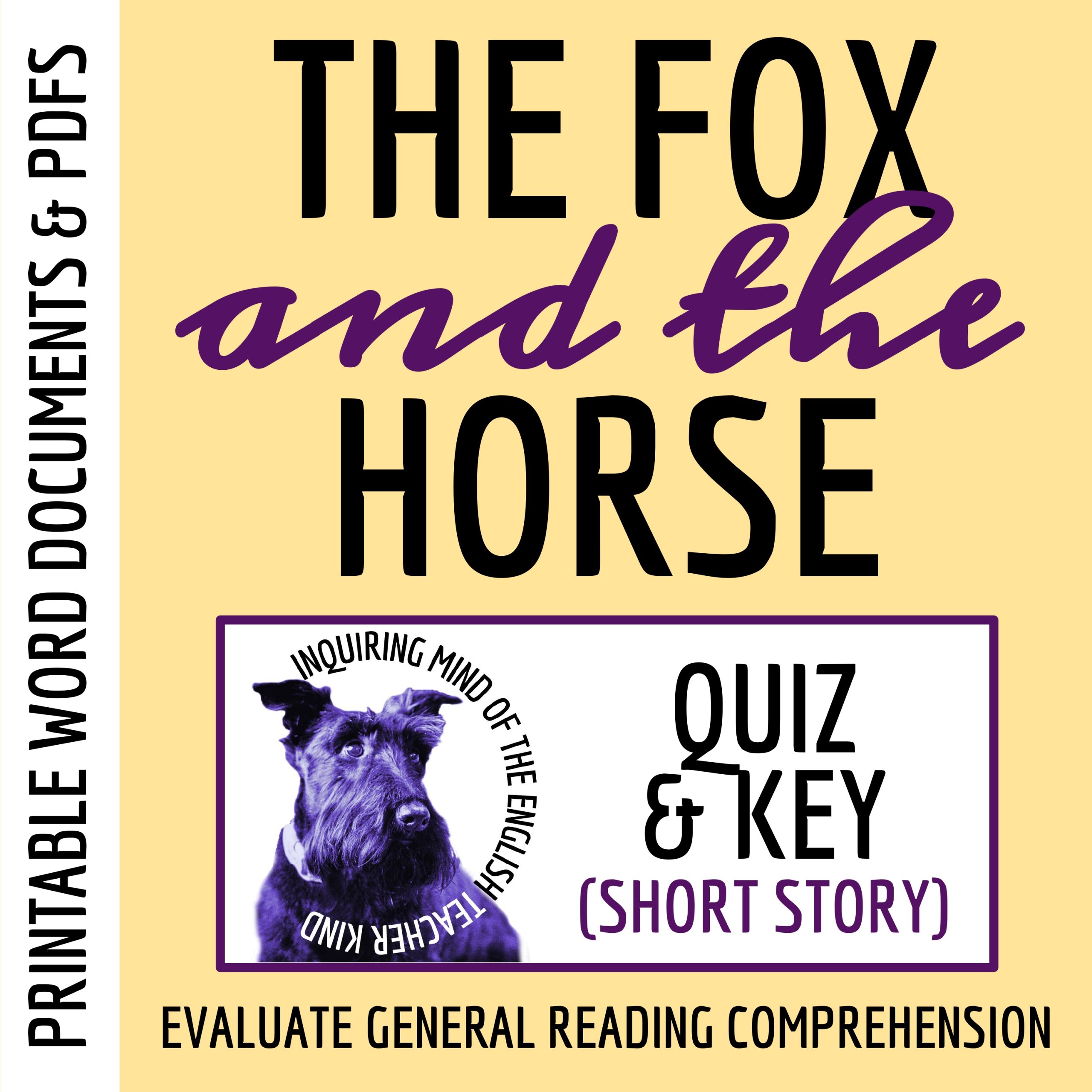 "The Fox and the Horse" Quiz and Answer Key | Grimm's Fairy Tale | Bell Ringer