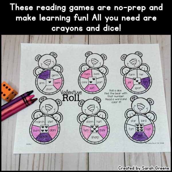 Valentine's Day Bossy R Roll & Read Games - Made By Teachers