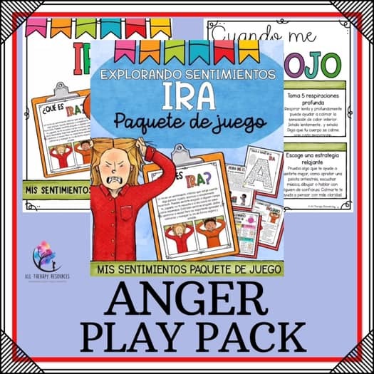 ANGER MANAGEMENT WORKSHEETS - FEELINGS PLAY PACK Impulse Control - SPANISH