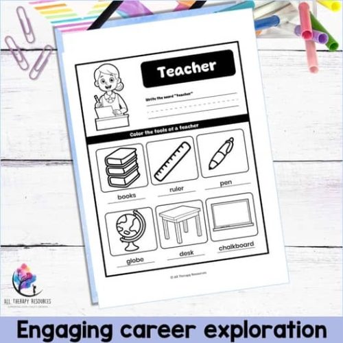 COMMUNITY HELPERS & THEIR TOOLS - Career Exploration Worksheets - Made ...