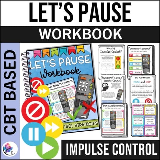 IMPULSE CONTROL WORKSHEETS ACTIVITIES Self Control Self Regulation ...