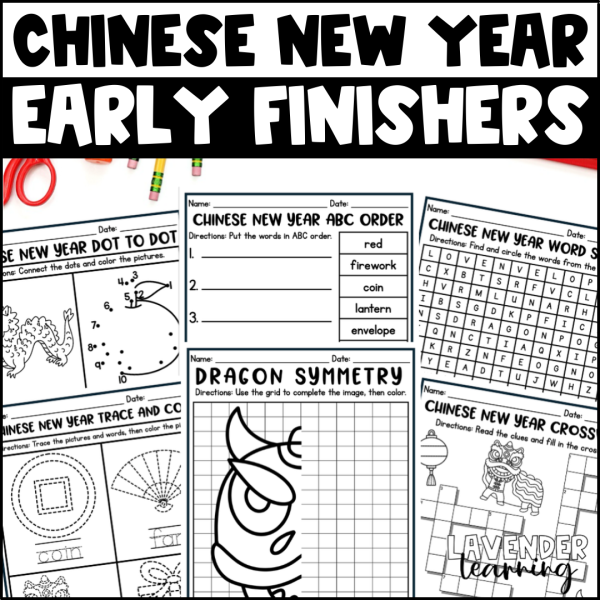 Chinese Lunar New Year Activities Kindergarten 1st Grade Word Search ...