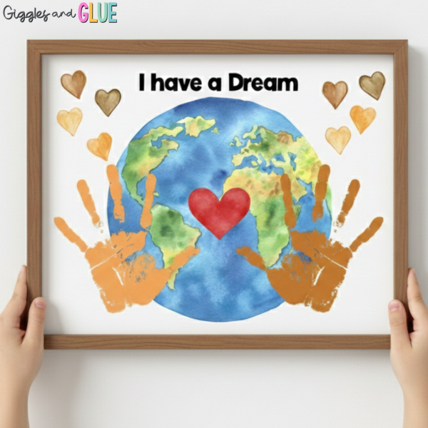 Dr Martin Luther King Jr Handprint Craft Art I Have a Dream MLK Day ...