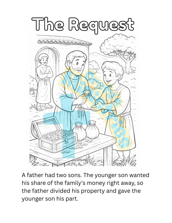 The Prodigal Son Lesson Bible Story Coloring Book (Luke 15:11–32 ...