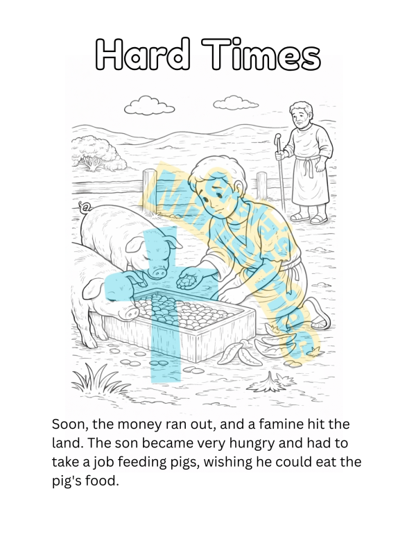 The Prodigal Son Lesson Bible Story Coloring Book (Luke 15:11–32 ...