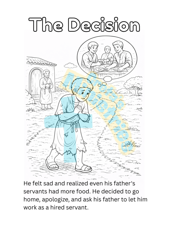 The Prodigal Son Lesson Bible Story Coloring Book (Luke 15:11–32 ...