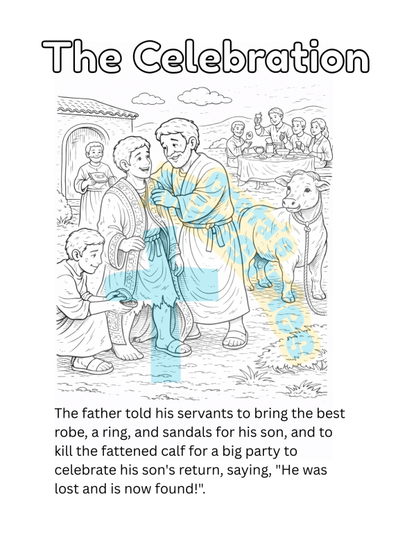 The Prodigal Son Lesson Bible Story Coloring Book (Luke 15:11–32 ...