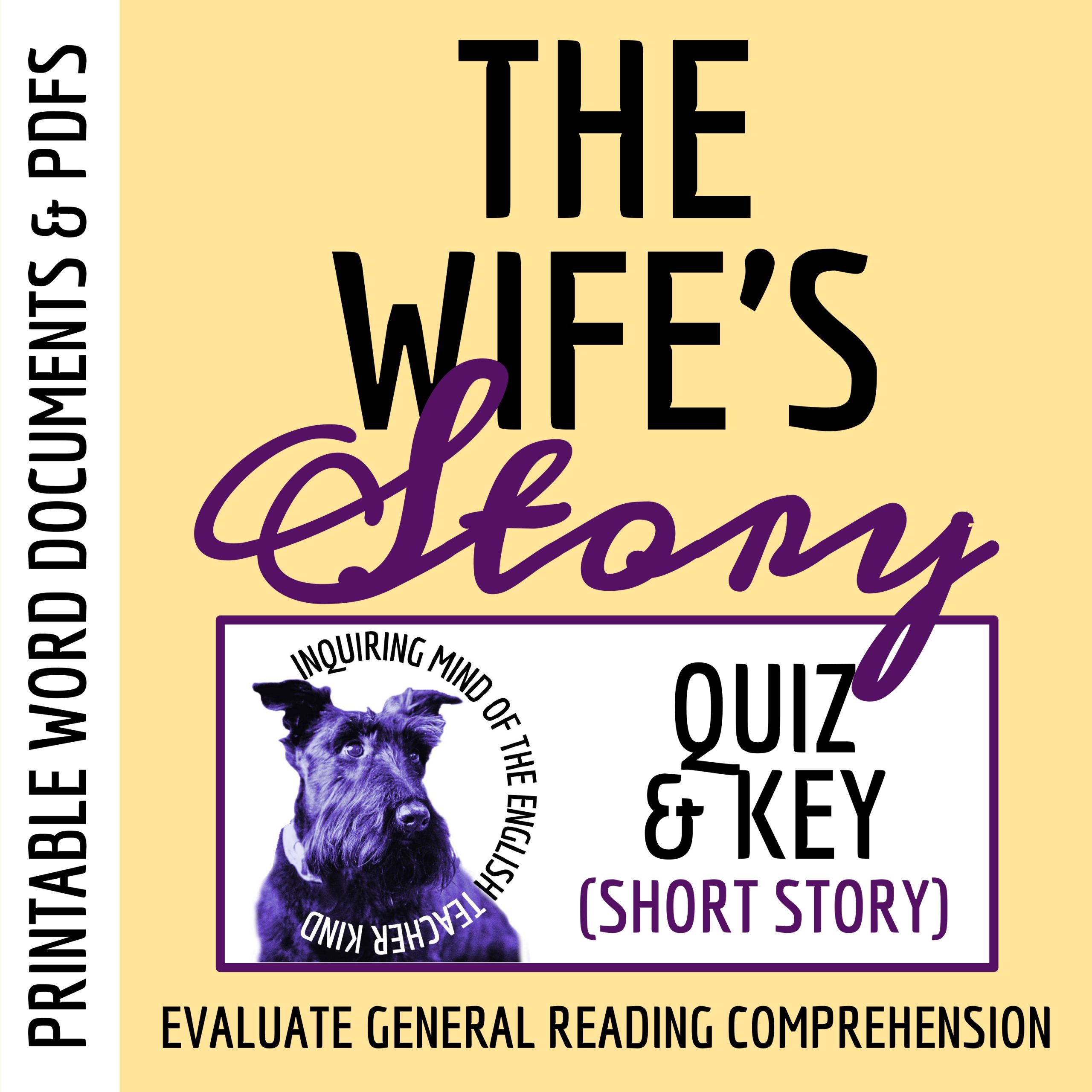 "The Wife's Story" by Ursula K. Le Guin Quiz and Answer Key