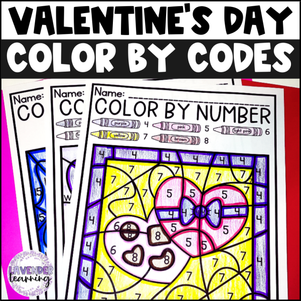 Valentines Day Color by Code Number Letter Worksheet Preschool ...