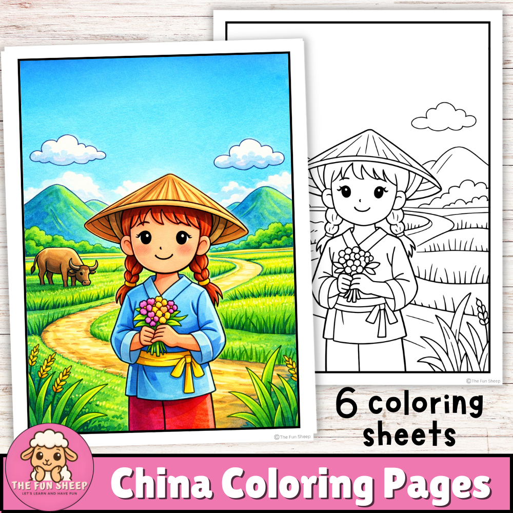 China Coloring Pages Chinese Daily Life Culture, Landmarks & Traditions