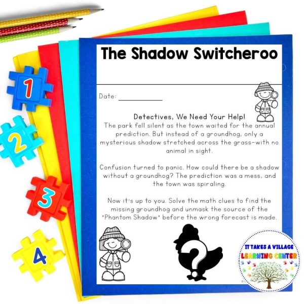 Groundhog Day Math Mystery 2nd Grade Math | The Shadow Switcheroo ...