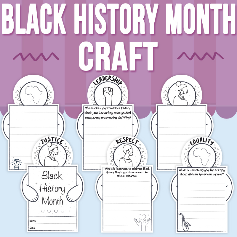 Black History Month Craft Writing Activity SEL 2nd-5th