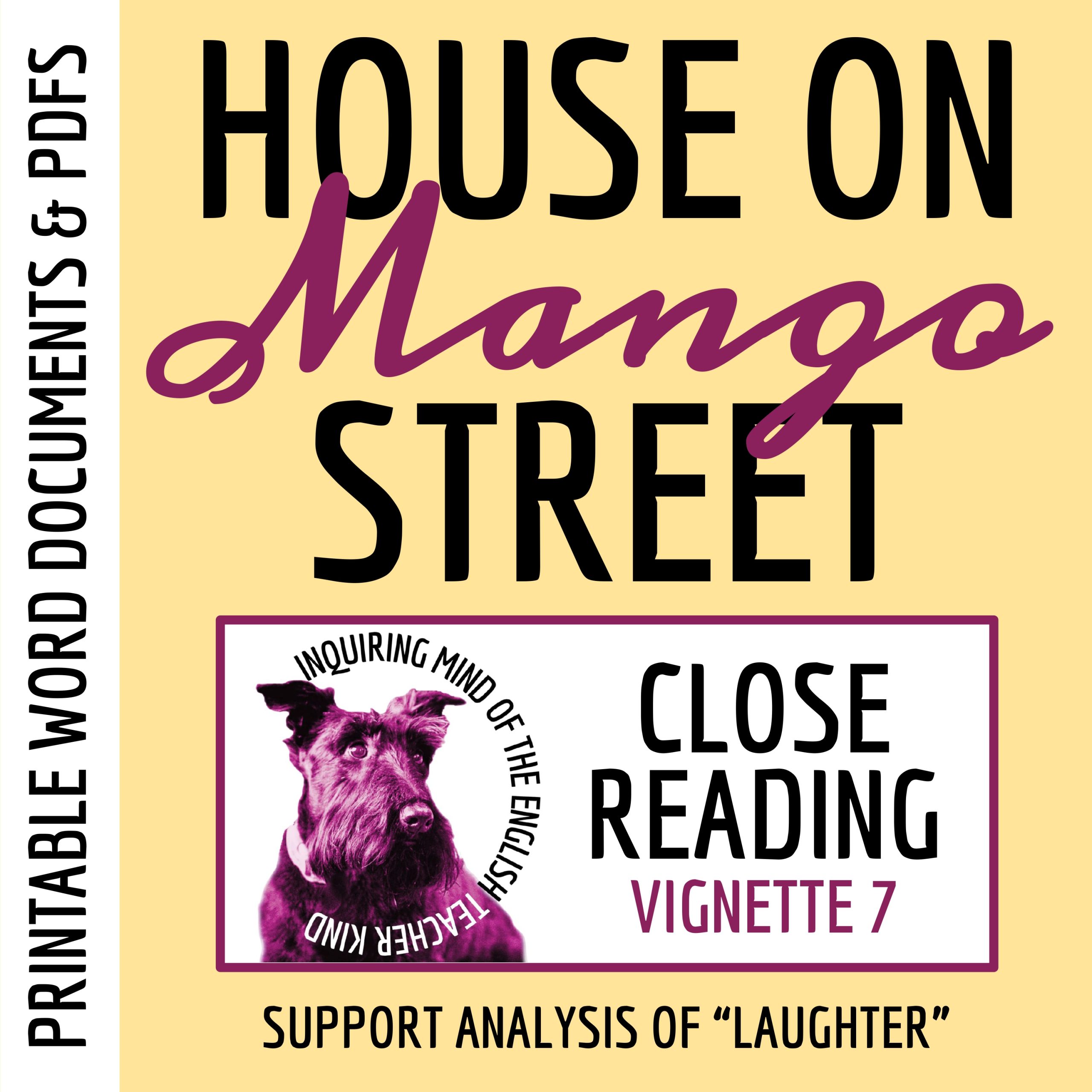 The House on Mango Street "Laughter" Close Reading Inference Worksheet