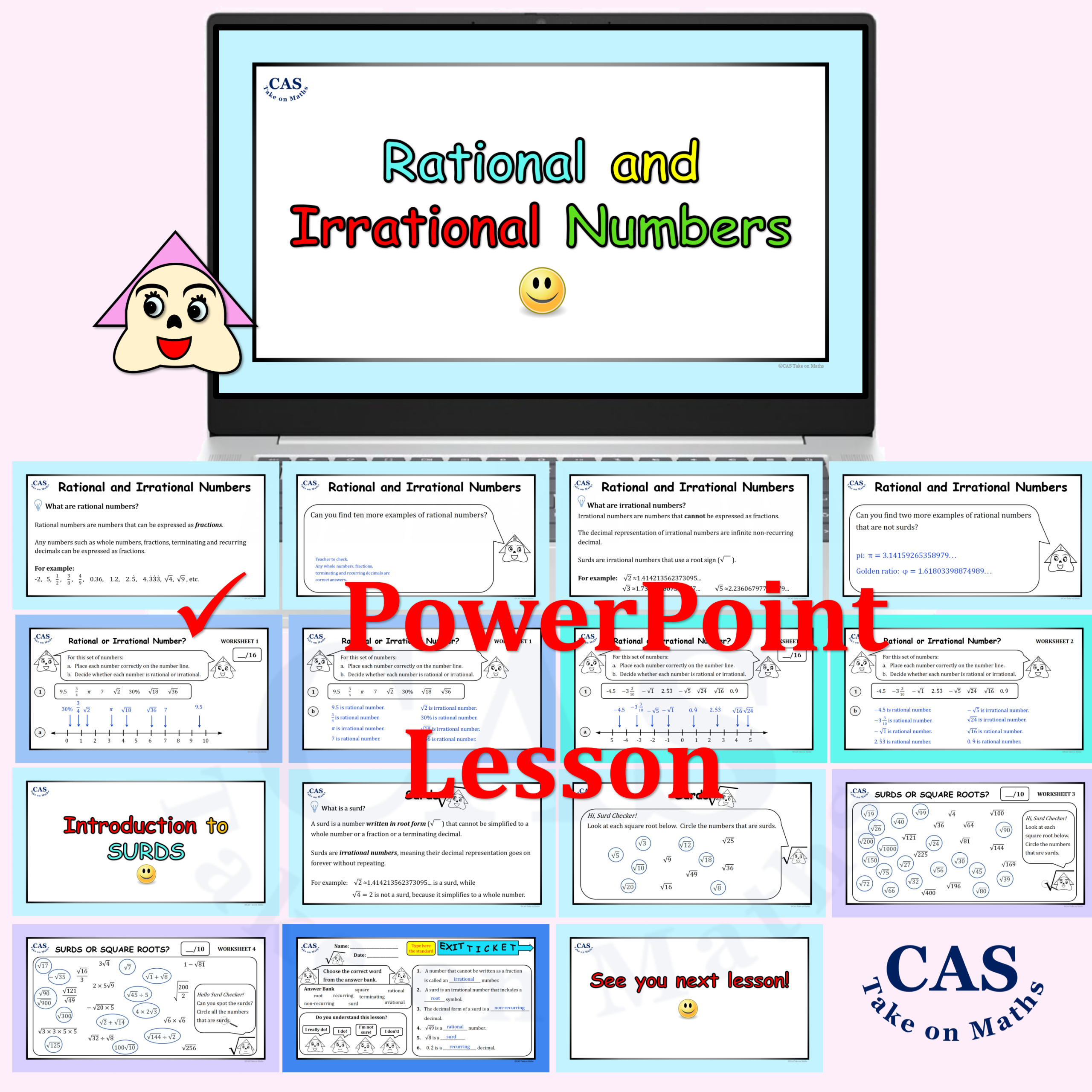 Introduction to Surds – Teaching Pack: Lesson PPTX, Workbook & Exit Ticket