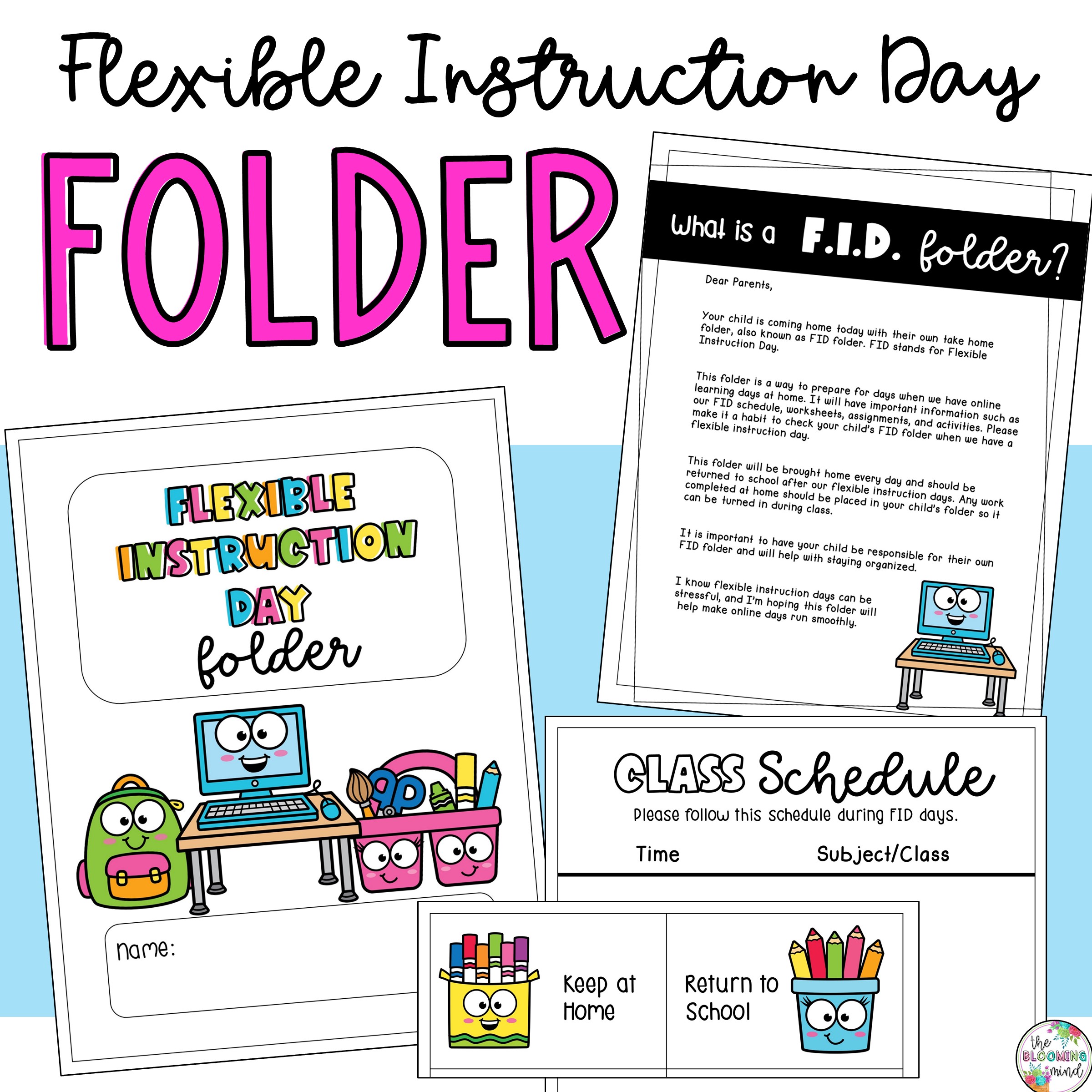 Flexible Instruction Day Take Home Folder