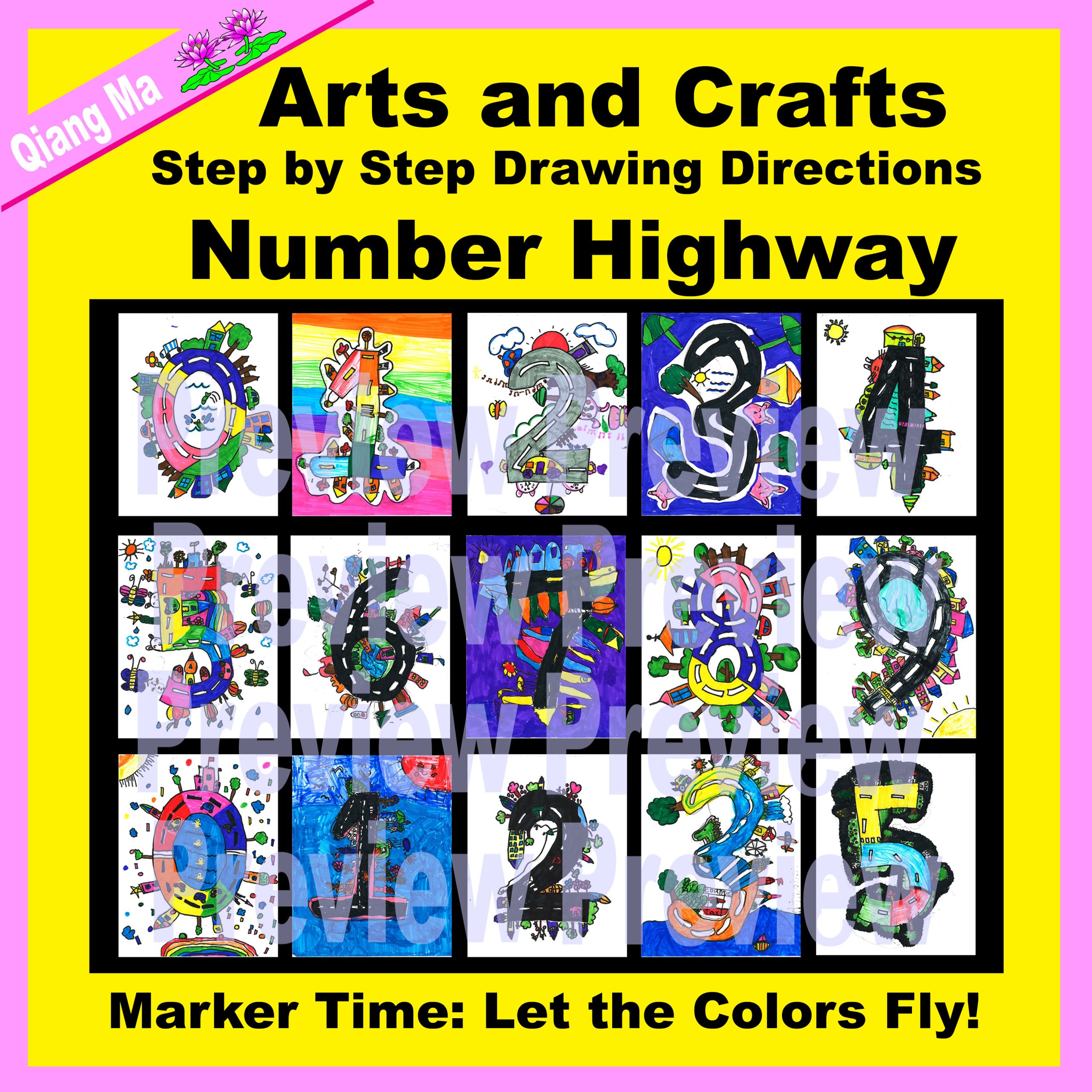 Arts and Crafts: Number Highway Drawing