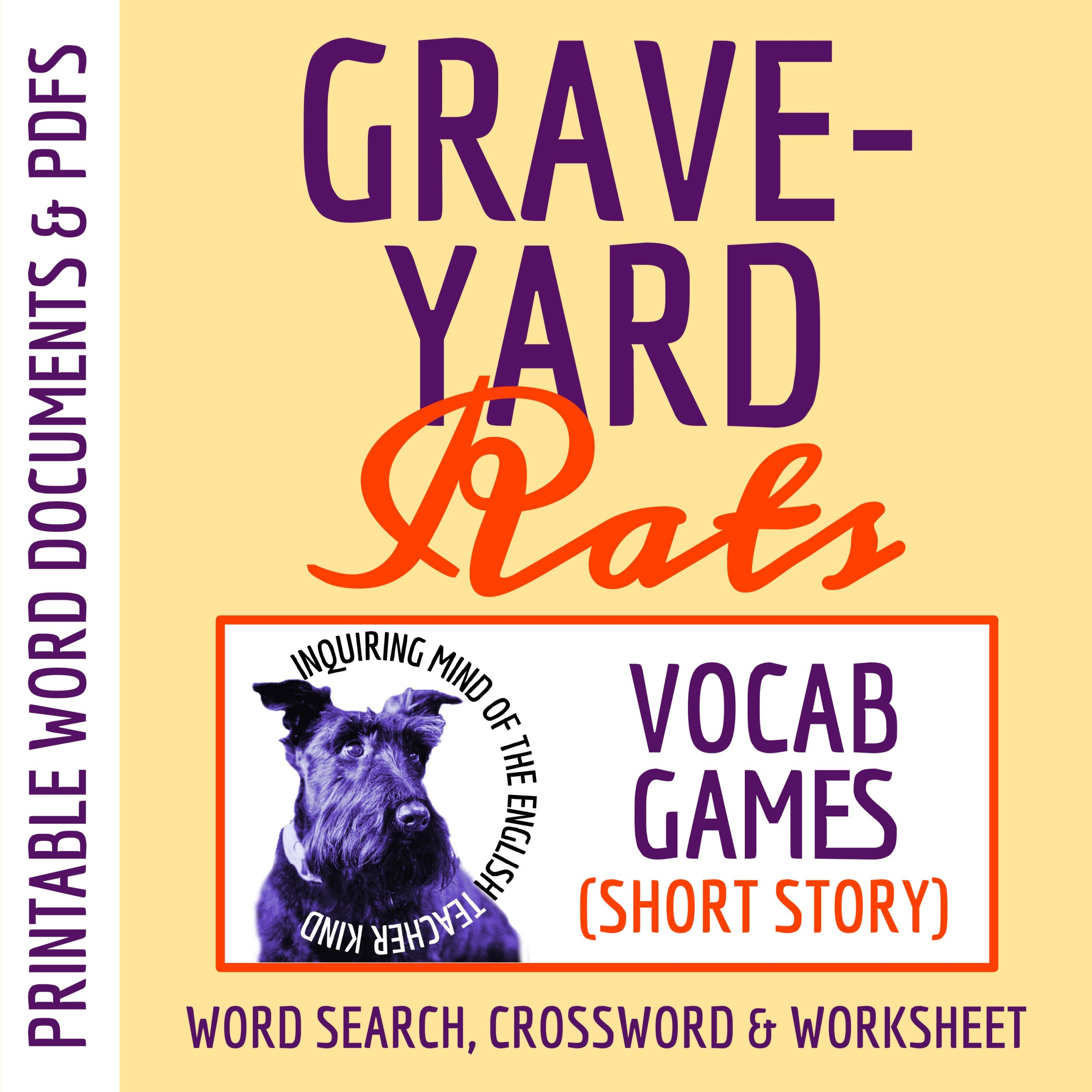 "The Graveyard Rats" by Henry Kuttner Vocabulary Activities | Gothic Fiction | Halloween Story