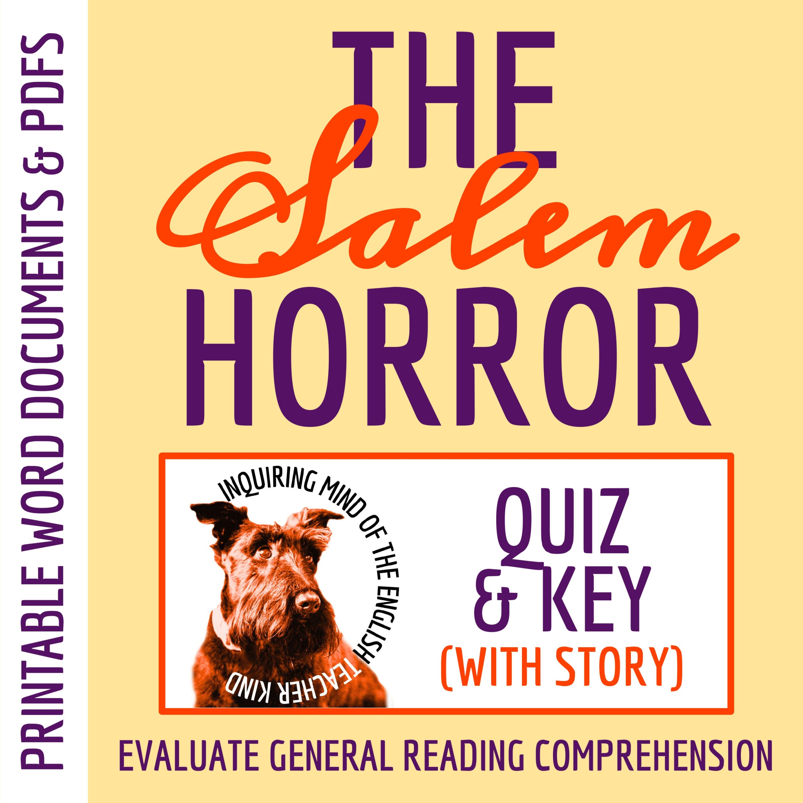 "The Salem Horror" by Henry Kuttner Quiz and Answer Key (Halloween Short Story)