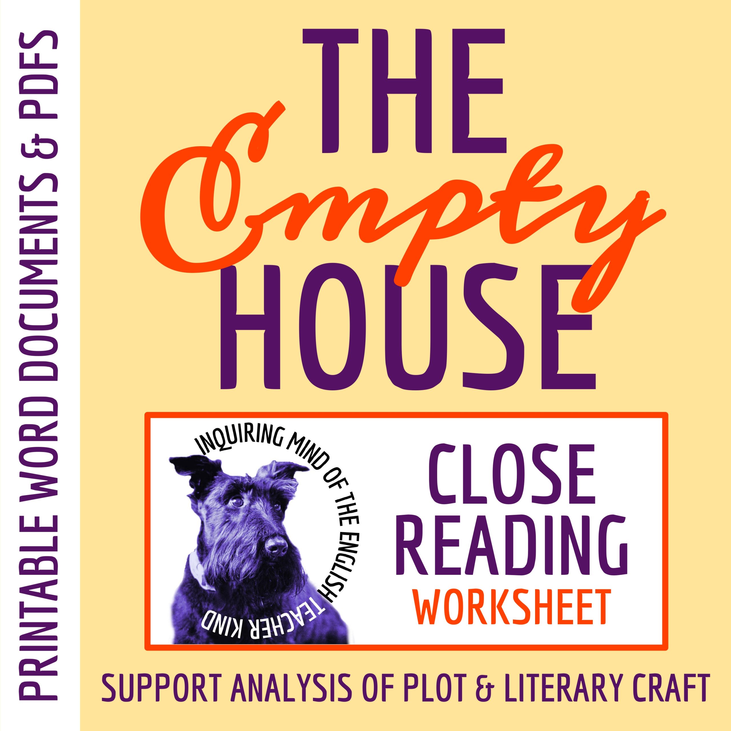 "The Empty House" by Algernon Blackwood Literary Analysis Worksheet (Ghost Story for Halloween)