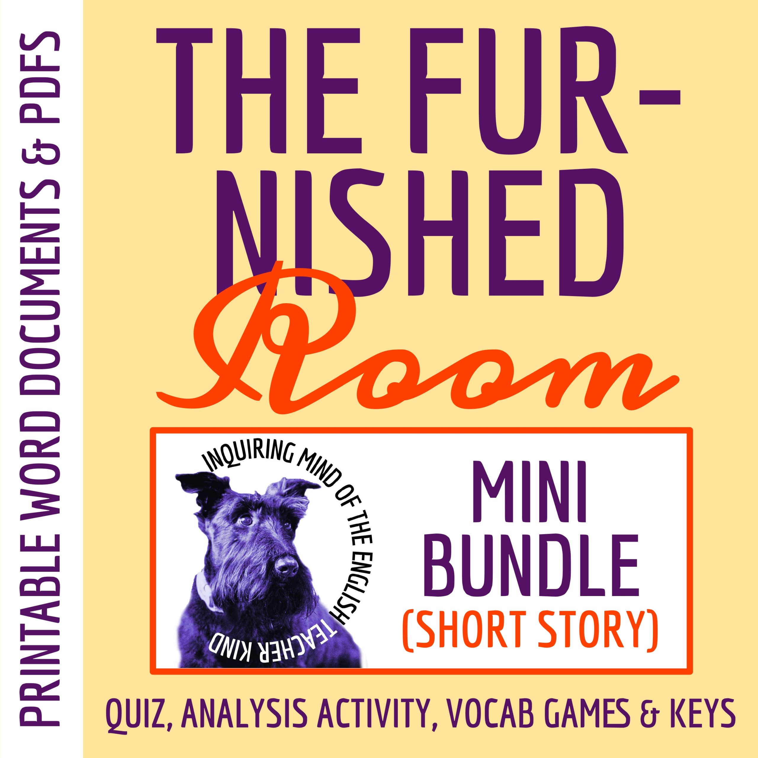 "The Furnished Room" by O. Henry Quiz, Analysis Worksheet, and Vocabulary Games