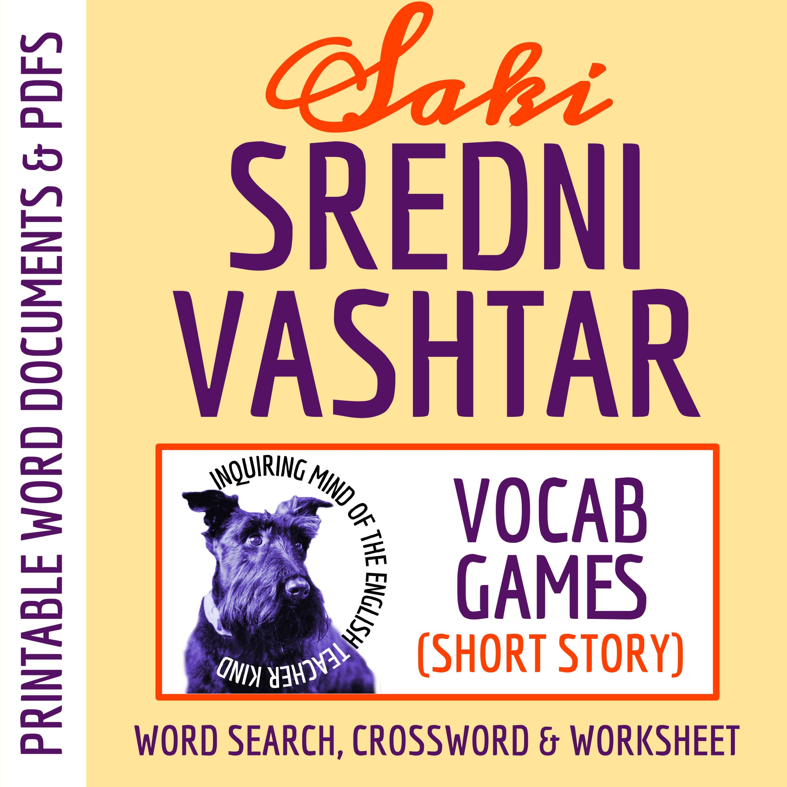 "Sredni Vashtar" by Saki Vocabulary Enrichment Games (Short Story for Halloween)