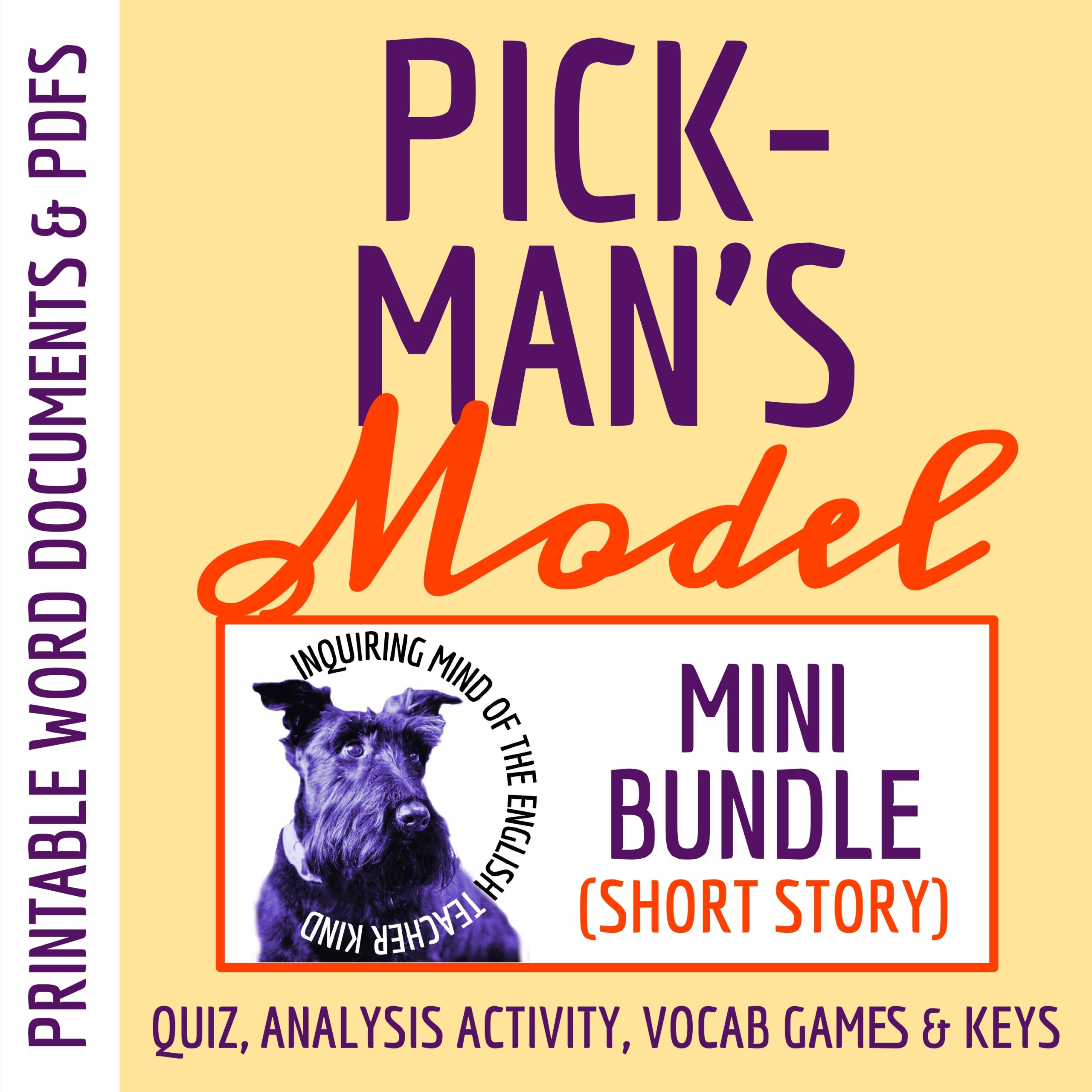 "Pickman's Model" by H.P. Lovecraft Quiz, Analysis Worksheet, and Vocabulary Games