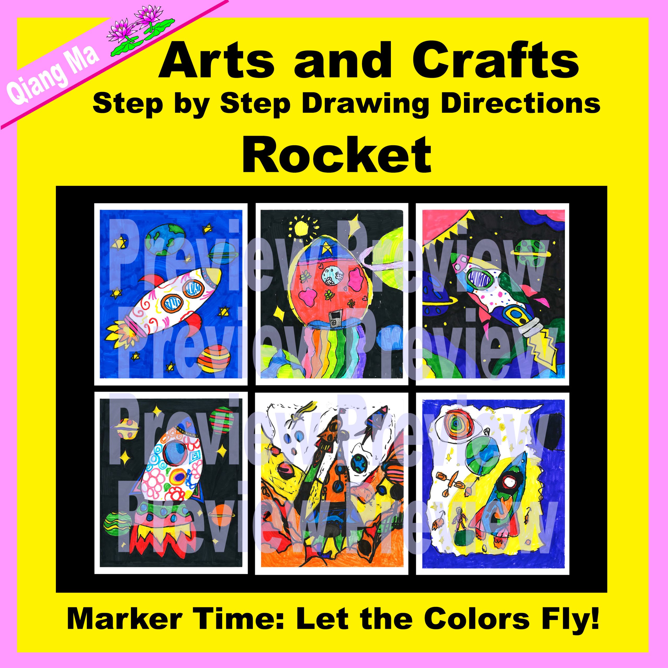 Arts and Crafts: Rocket Drawing - Made By Teachers