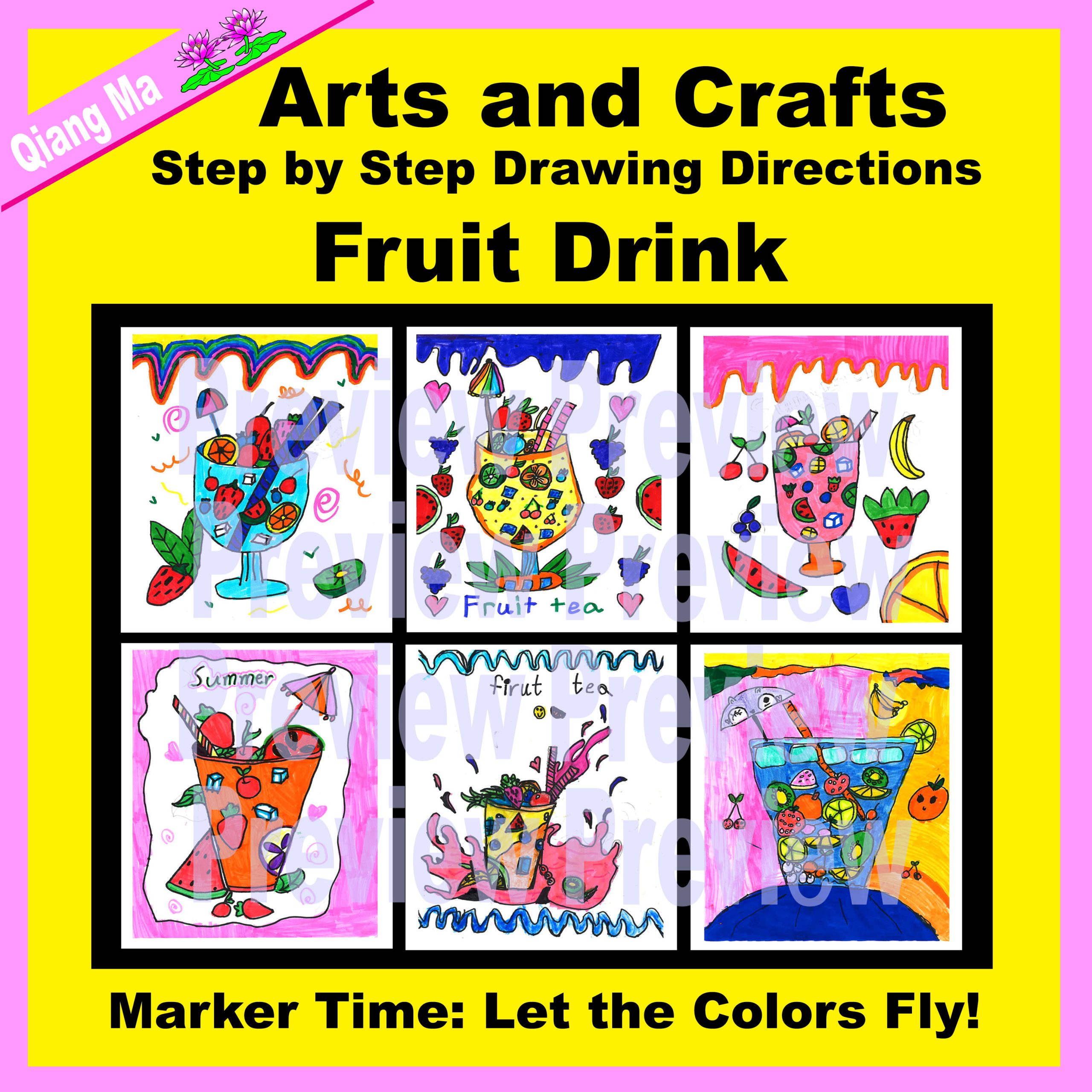 Arts and Crafts: Fruit Drink Drawing