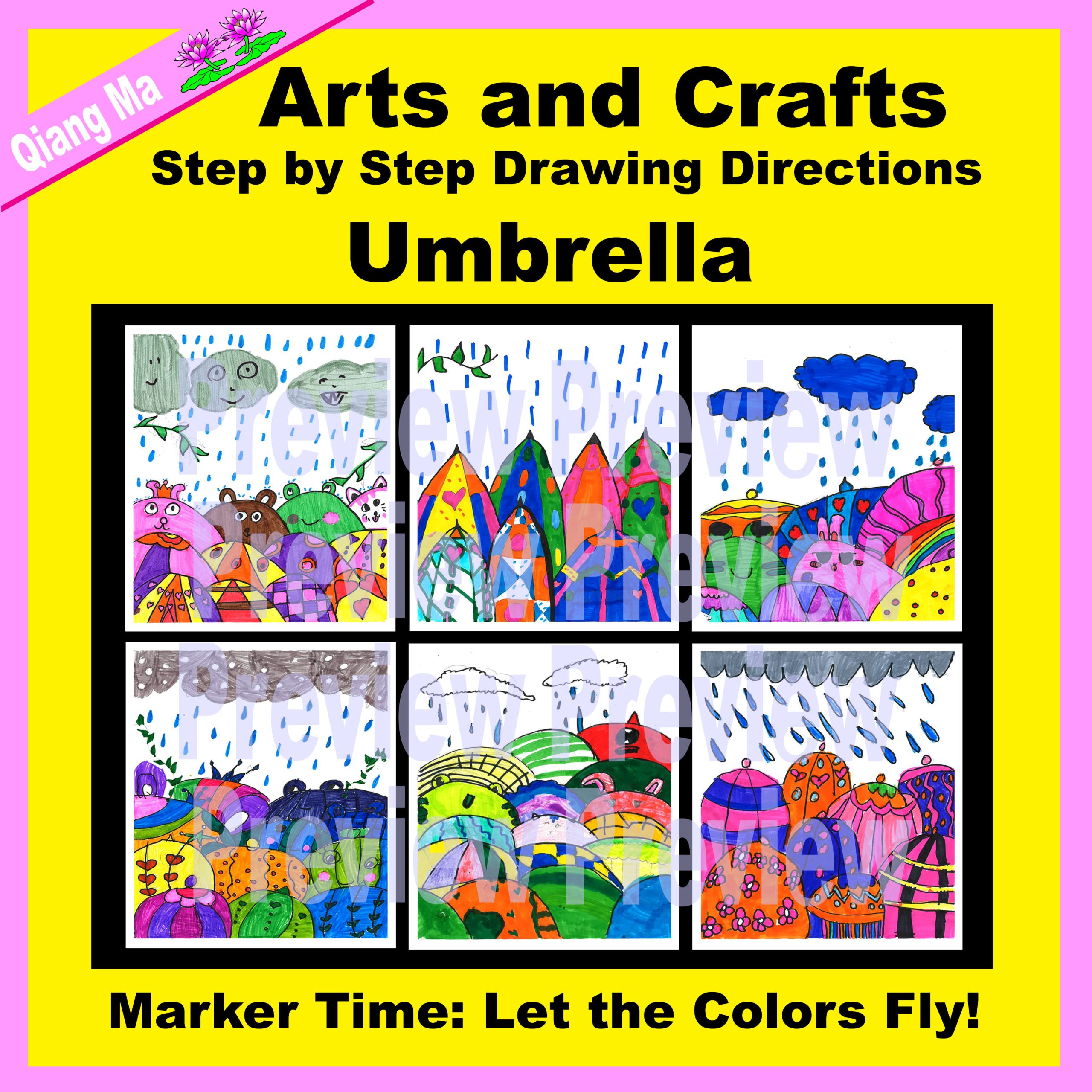 Arts and Crafts: Umbrella Drawing