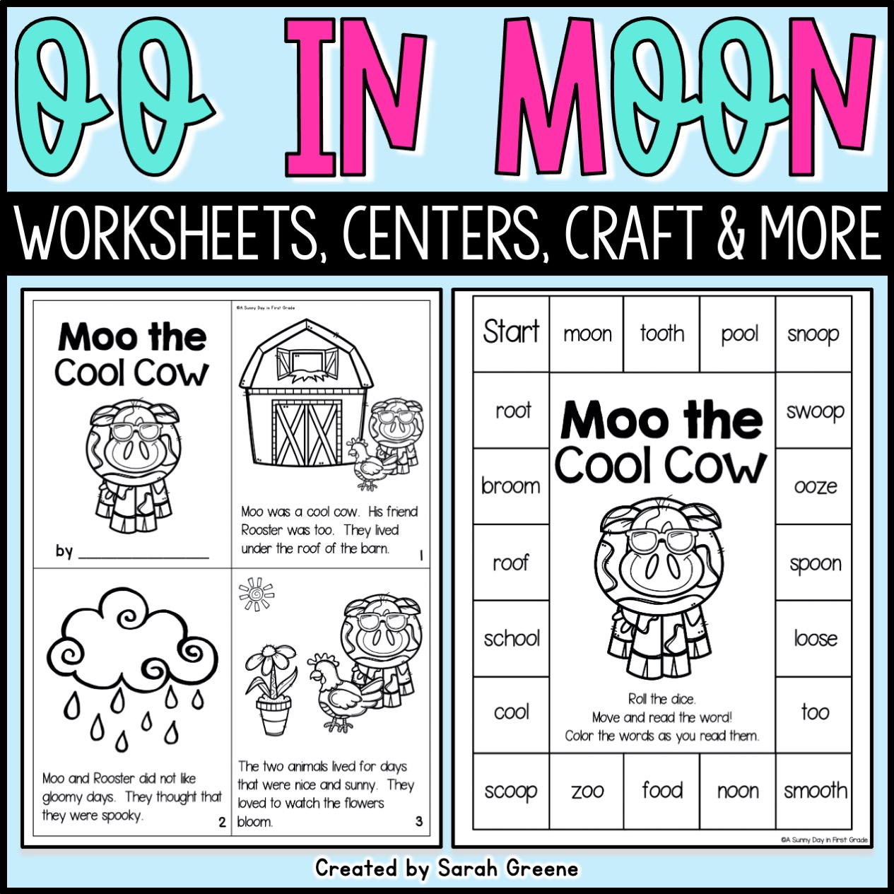 OO in Moon Printables, Center, and Games