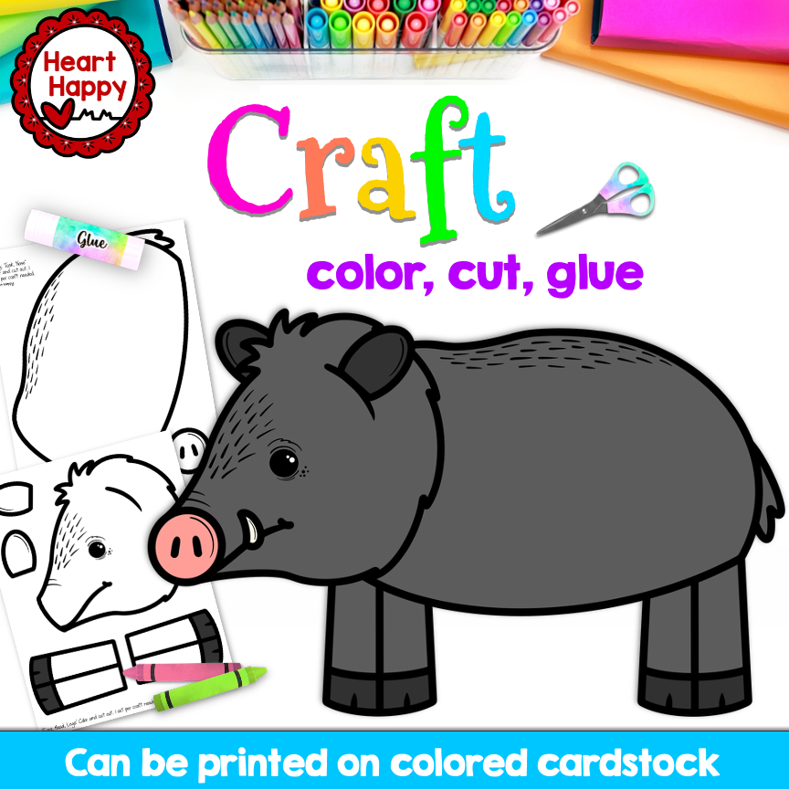 Javelina Craft | Peccary Craft | Desert Animals
