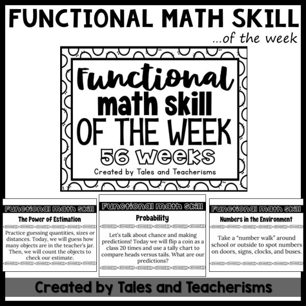 Functional Math Problems Activities Functional Math Skill of the Week for Elementary Students - Made By ...