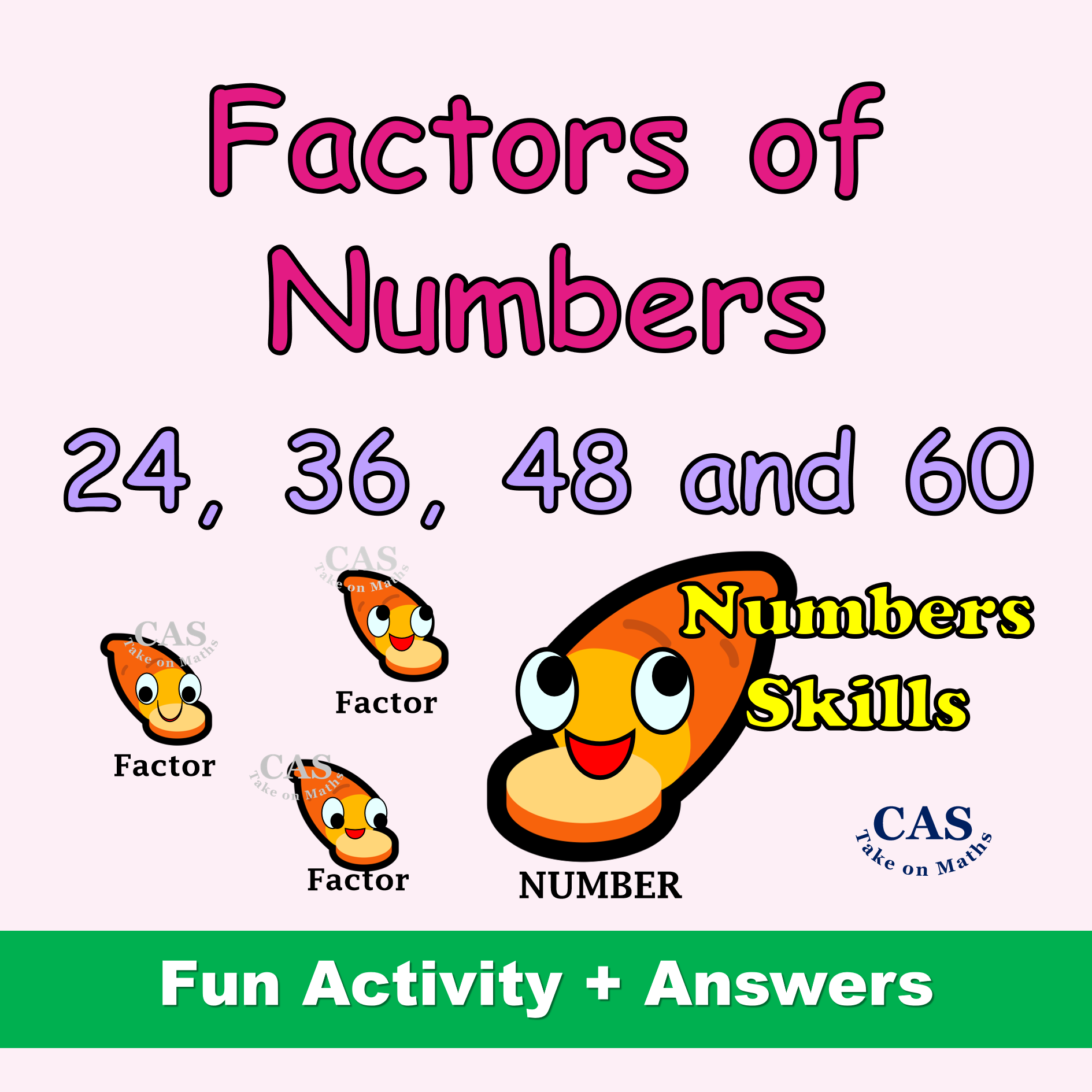 Factors of Numbers Puzzle - Factor Pairs Activity - Multiplication & Division (Grades 4–6)