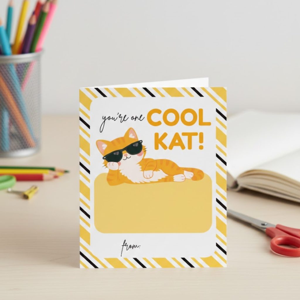 You’re One Cool Kat!” Printable Kit Kat Valentine & St. Patrick’s Day ...