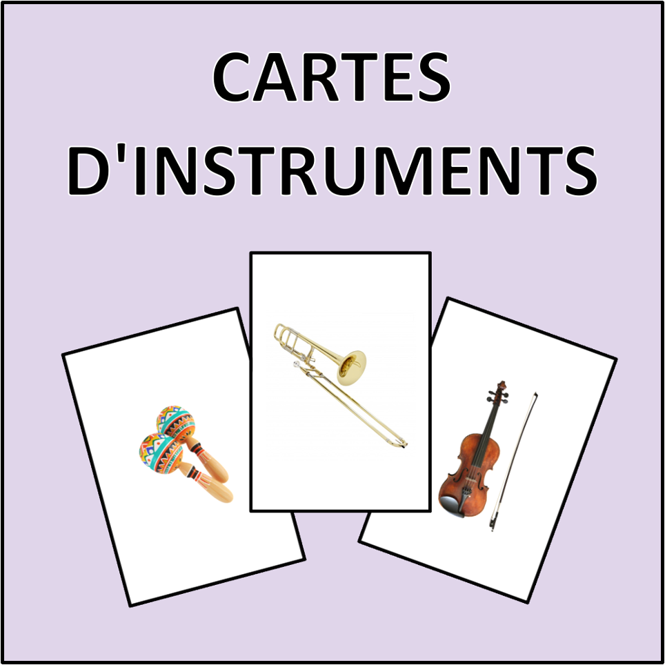 Cartes d'instruments - une activité de centre musical