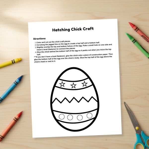Hatching Chick Craft for Easter & Spring | Preschool and Kindergarten ...