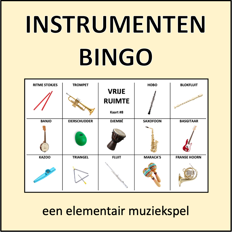 Instrumentenbingo - een elementair muziekspel