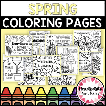 Christian Spring Coloring Pages for Kids | Sunday School Bible Coloring Sheets