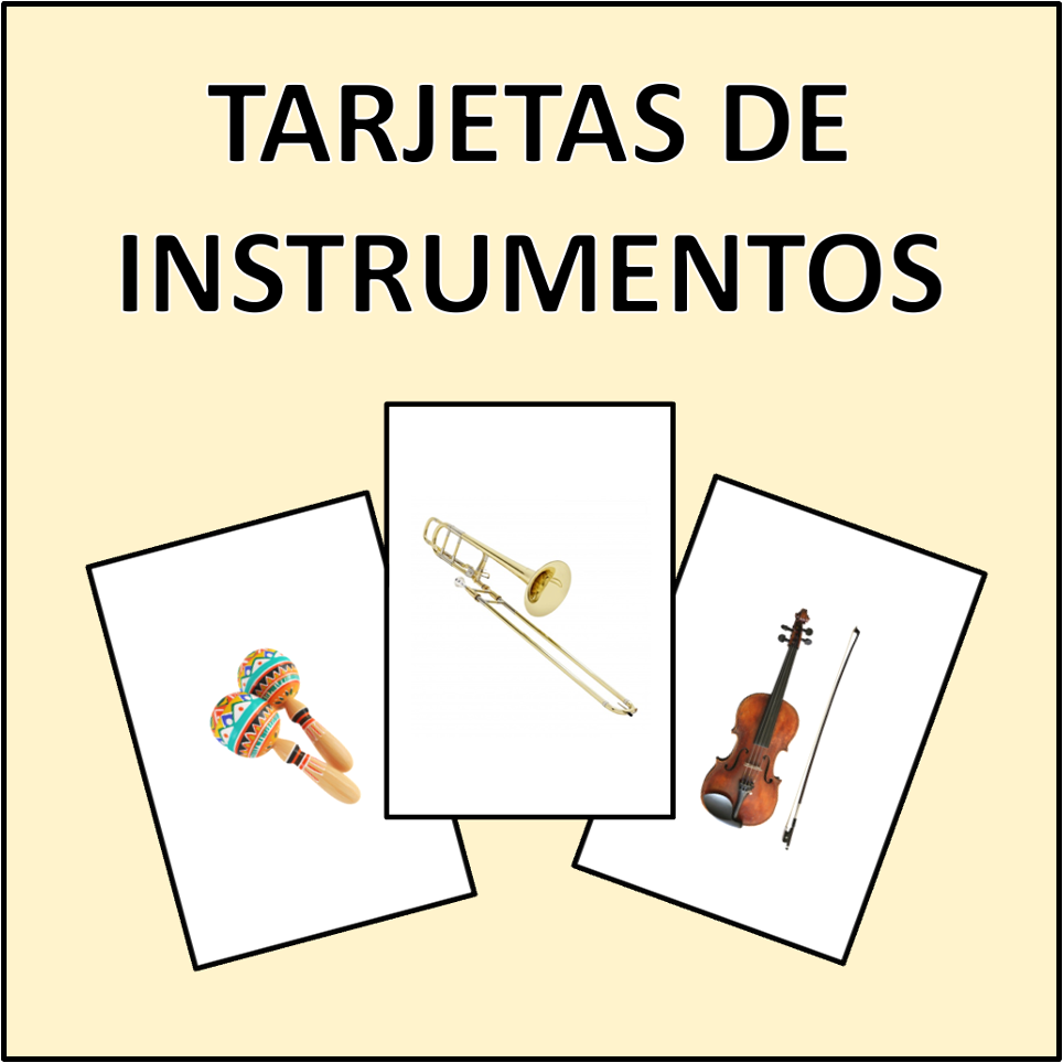Tarjetas de instrumentos - una actividad para música elemental
