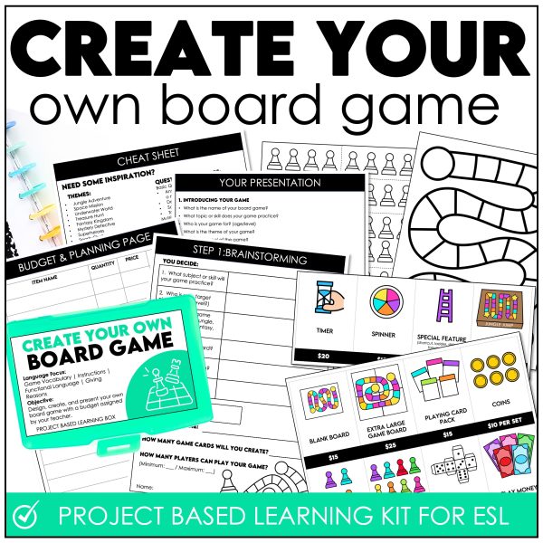 Create Your Own Educational Board Game | ESL Project-Based Learning Kit ...
