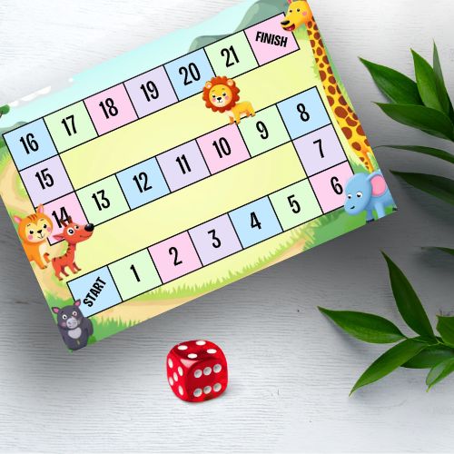 Safari Animal Board Game | Counting & Number Recognition Activity