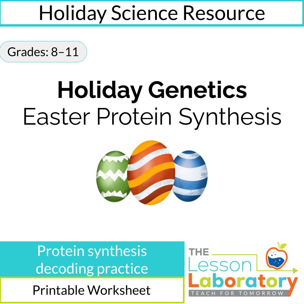 Easter Protein Synthesis Practice | DNA to Protein Worksheet