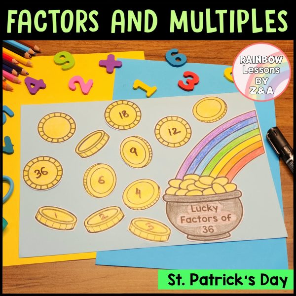 St Patricks Day Math Craft | Factors and Multiples Game | Math Centers ...