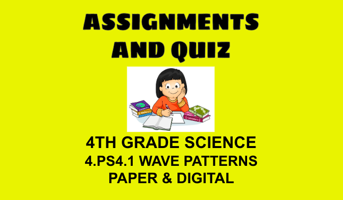4th Grade Science Practice Wave Patterns 4.PS4.1 (Paper & Digital)