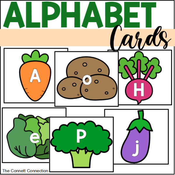 Vegetable Alphabet and Number Flash Cards and Puzzles | Made By Teachers