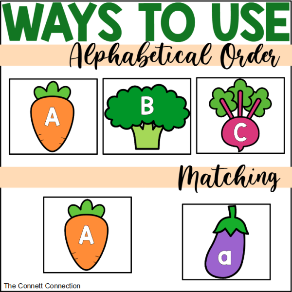 Vegetable Alphabet and Number Flash Cards and Puzzles | Made By Teachers
