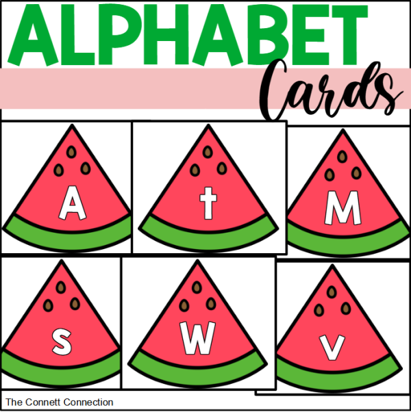 Watermelon Raster Flashcard Watermelon Alphabet and Number Flash Cards and Puzzles | Made By Teachers