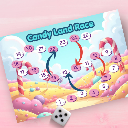 Candy Land Race Printable Board Game