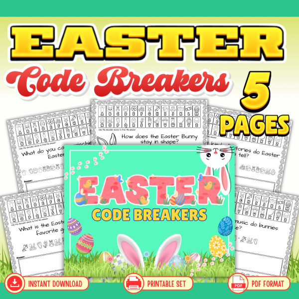 Easter Code Breakers Activity | Spring Cryptogram Puzzles for Kids ...